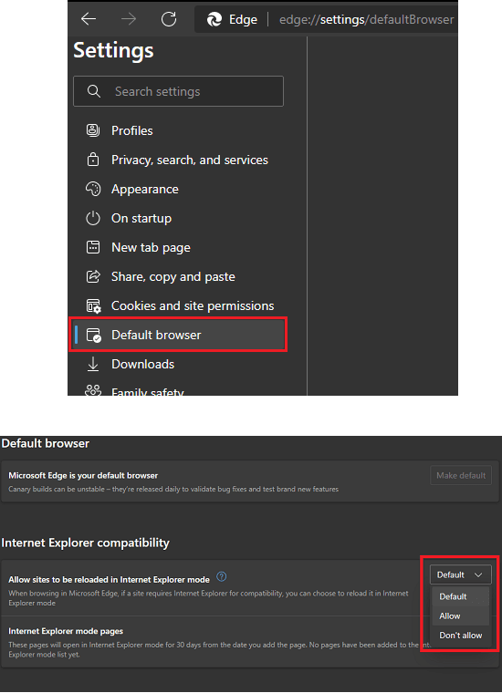 How to Turn on and Use Windows 11/10 Edge IE.