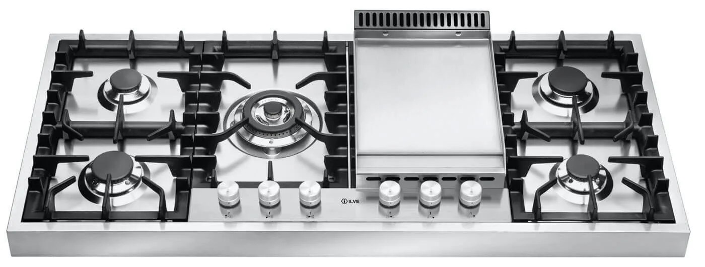Dual burners. induction and gas hobs technology ILVE