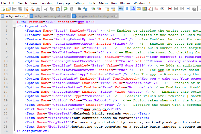 Windows 10 Toast Notification Script imab.dk