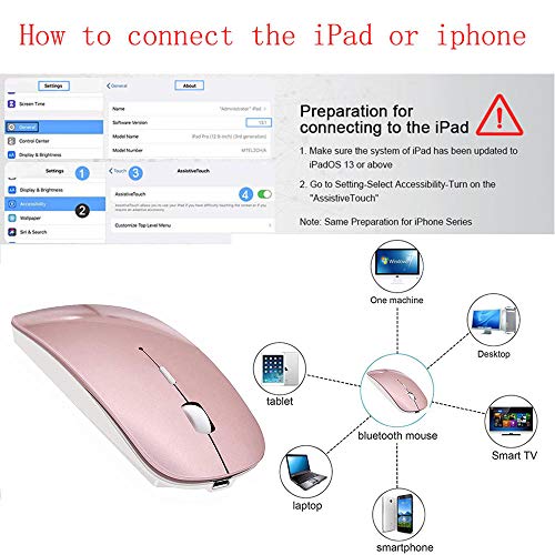 Bluetooth Mouse Rechargeable Wireless Mouse for MacBook Pro,Bluetooth