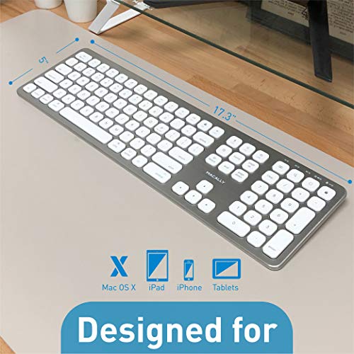 Macally Bluetooth Wireless Keyboard for Mac, iMac, Apple