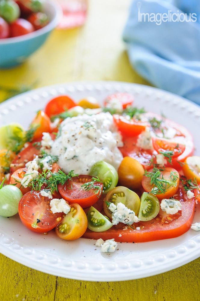 Tomato Salad with Blue Cheese Dressing