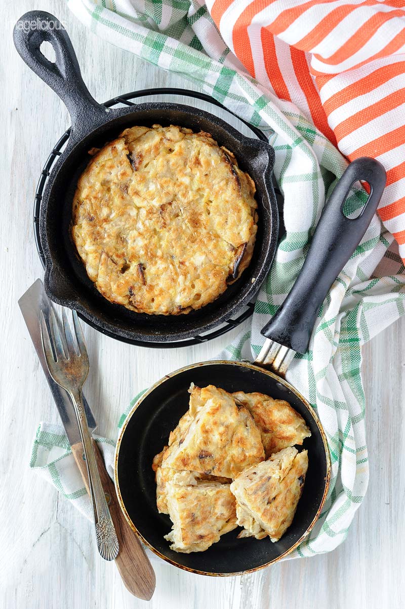 Matzo Brei fried matzo and eggs for Passover