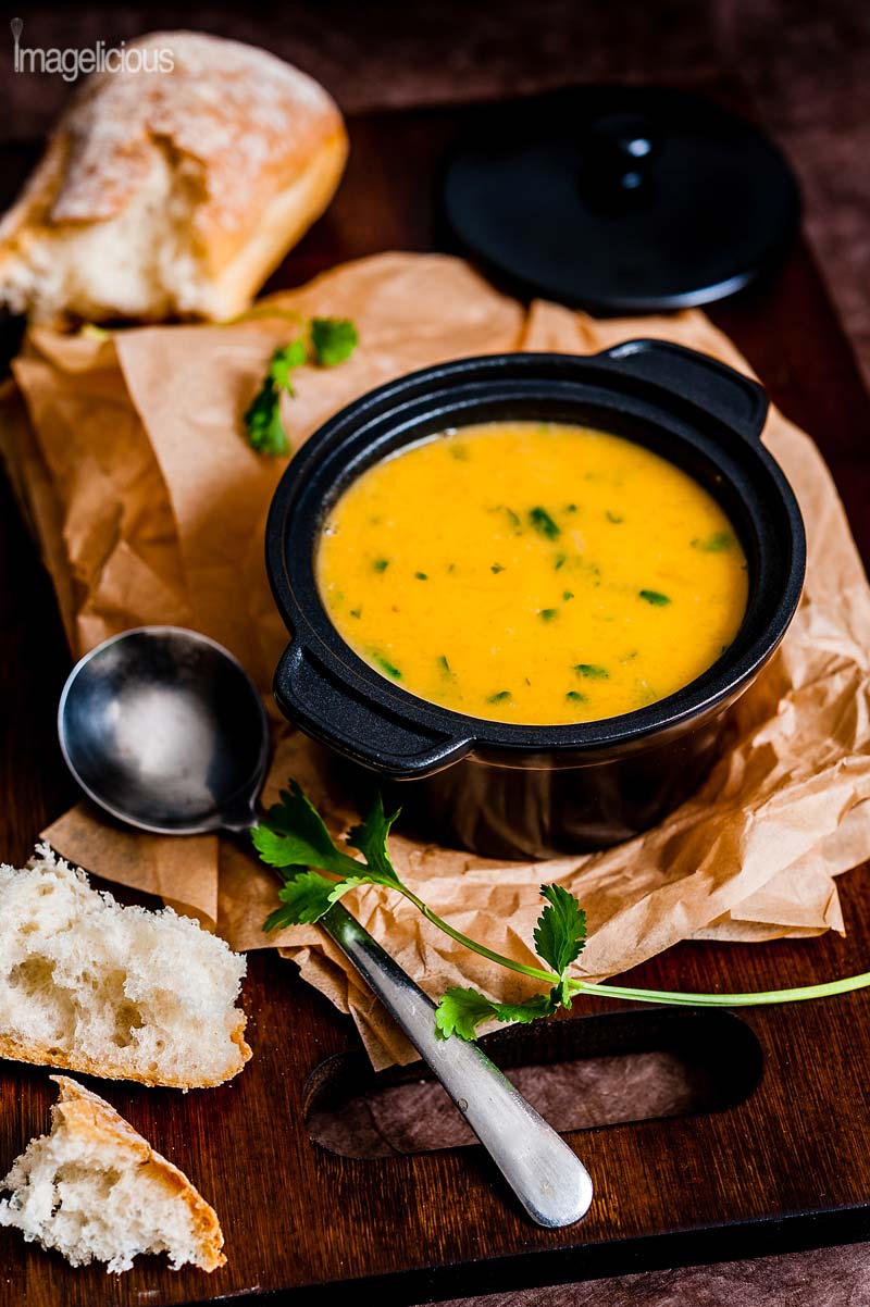Pumpkin, Sweet Potato, Leek and Coconut Milk Soup