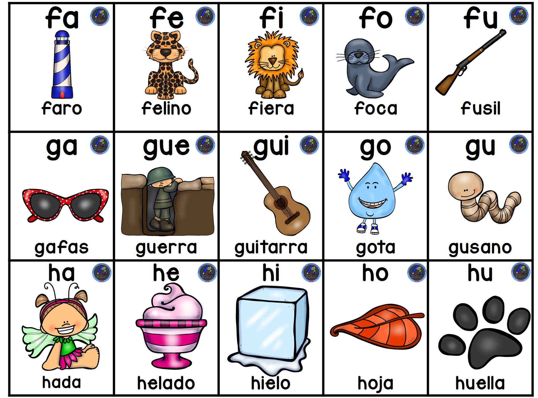 SILABARIOS EN GRAN FORMATO (7) Imagenes Educativas
