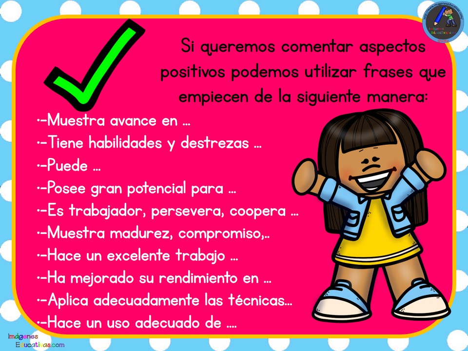 Frases en los reportes de evaluación FINAL (4) Imagenes