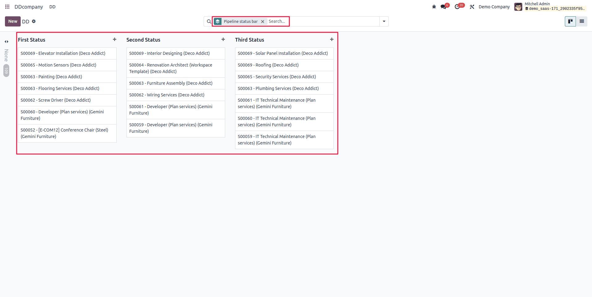 How to Add Status Bar in Form View Using Odoo 17 Studio