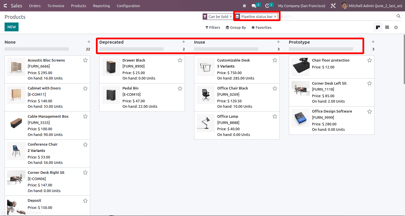 How to Add Status Bar in Product Form View Using Odoo 16 Studio?