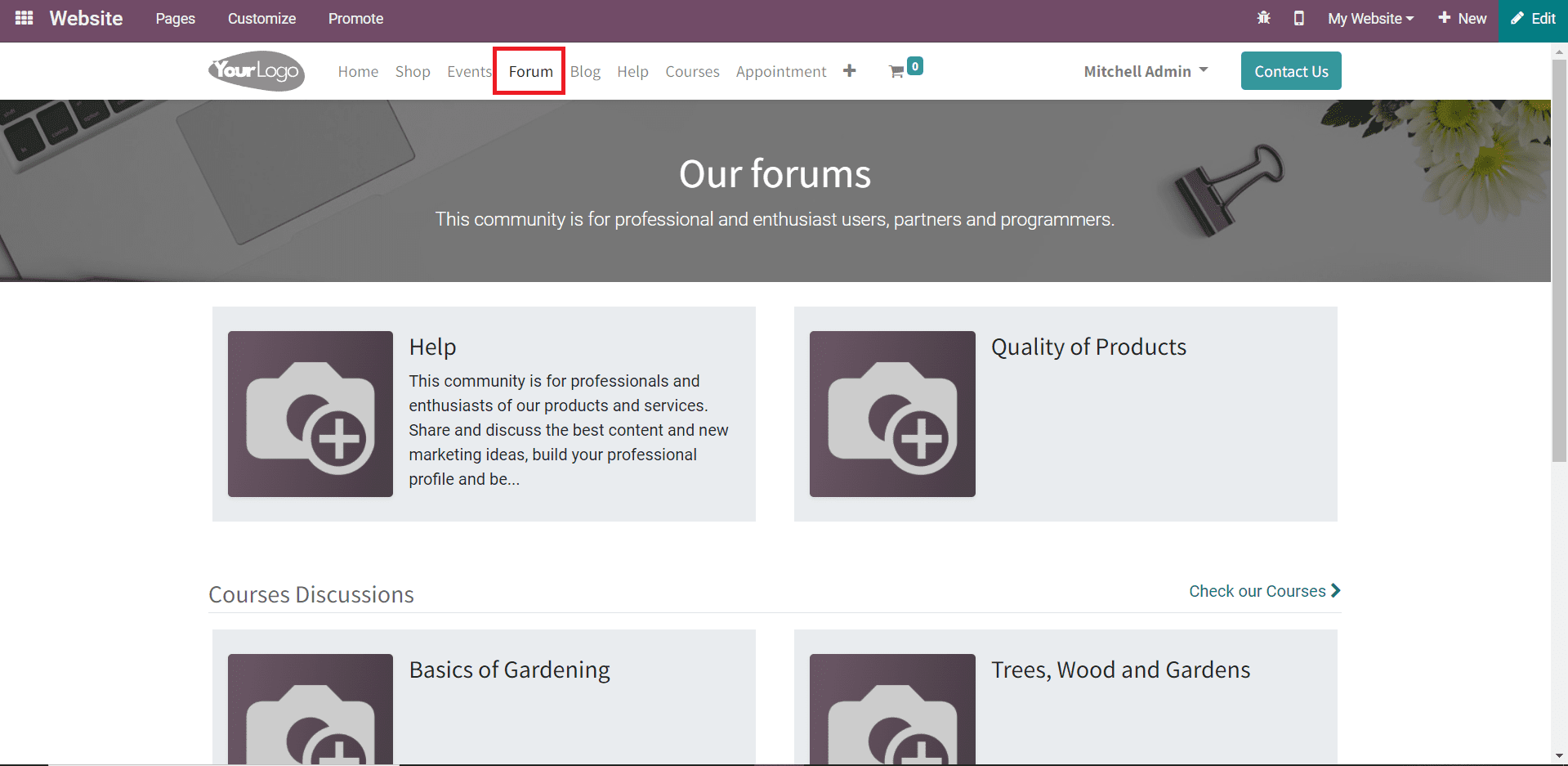 How to Create & Manage New Forums Using Odoo 15 site