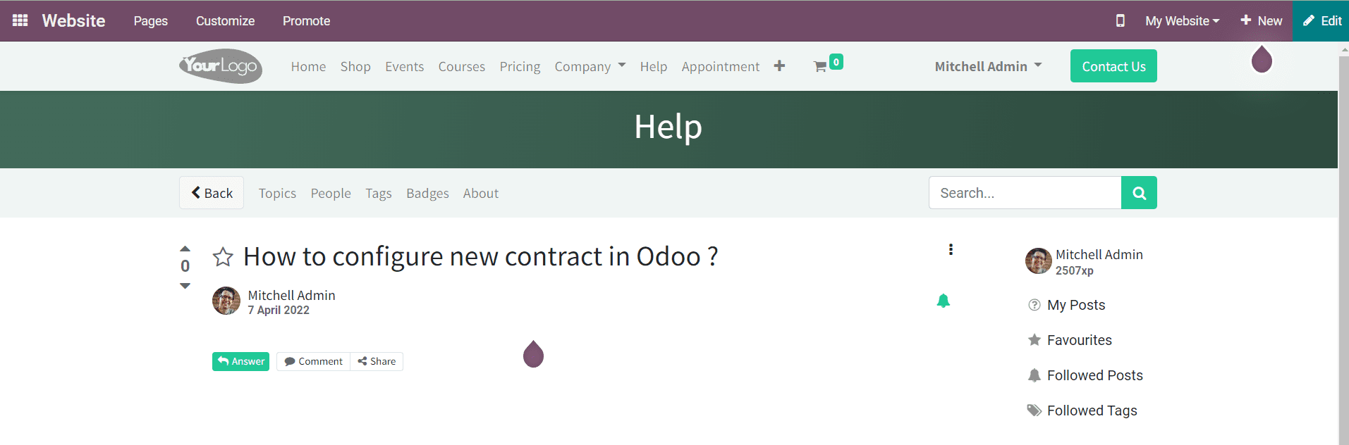 How to Create & Manage New Forums Using Odoo 15 site