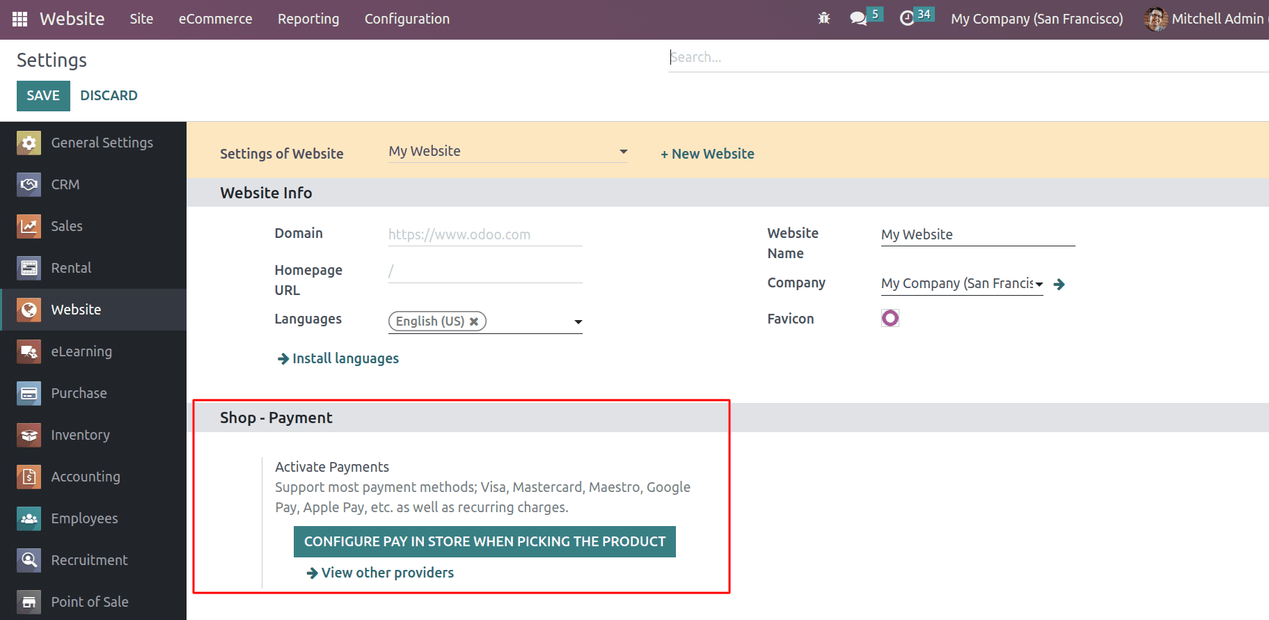 How to Create OnSite Payments & Picking With Odoo 16