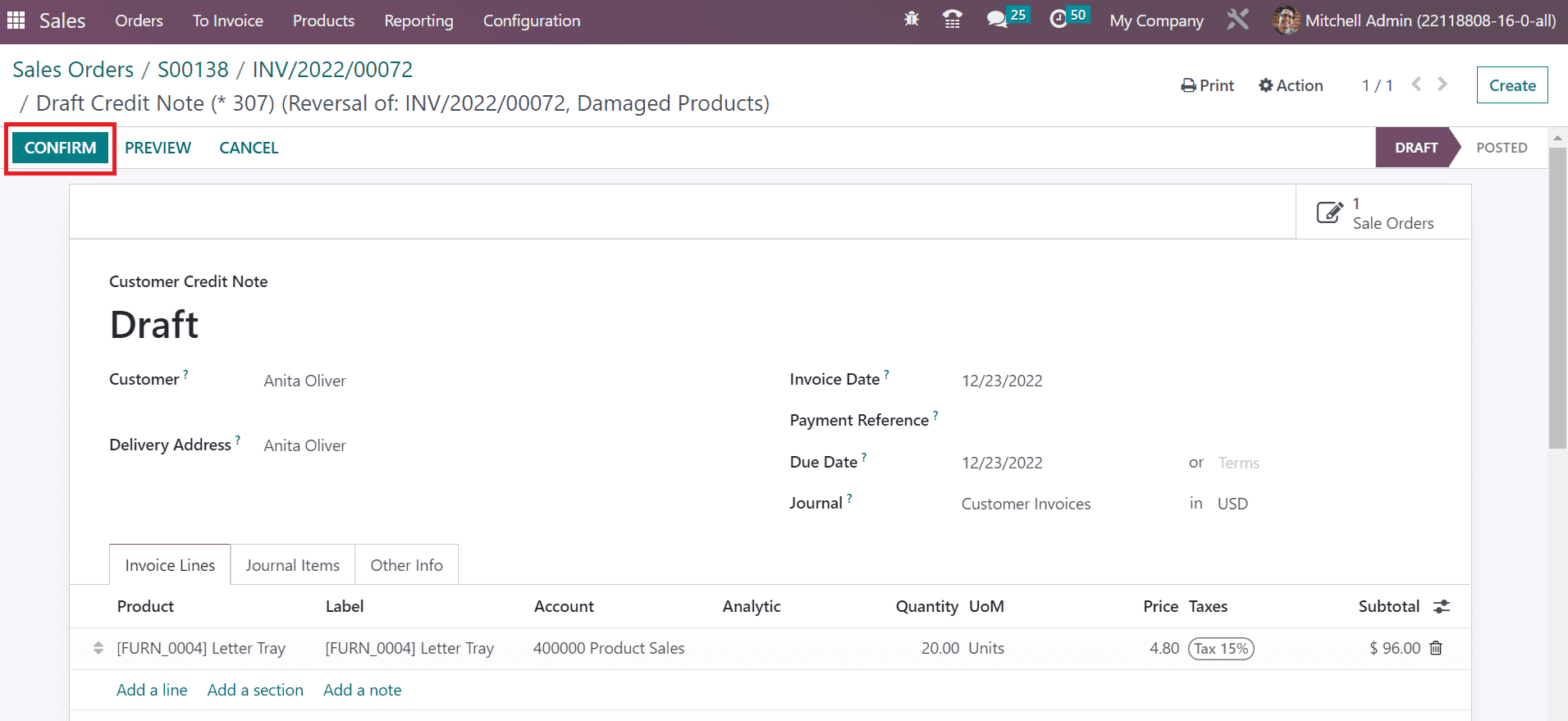 How to manage Sales return for an Order with the Odoo 16 Sales? 欧宝娱乐平台网站
