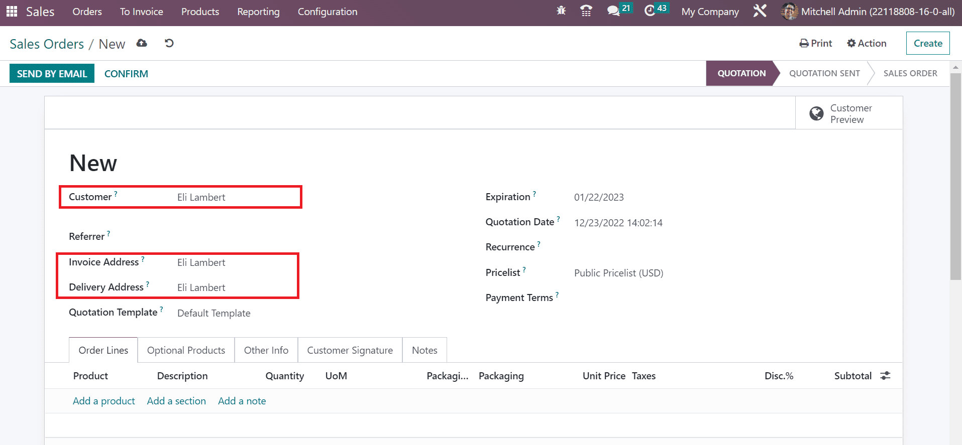 How to manage Sales return for an Order with the Odoo 16 Sales?