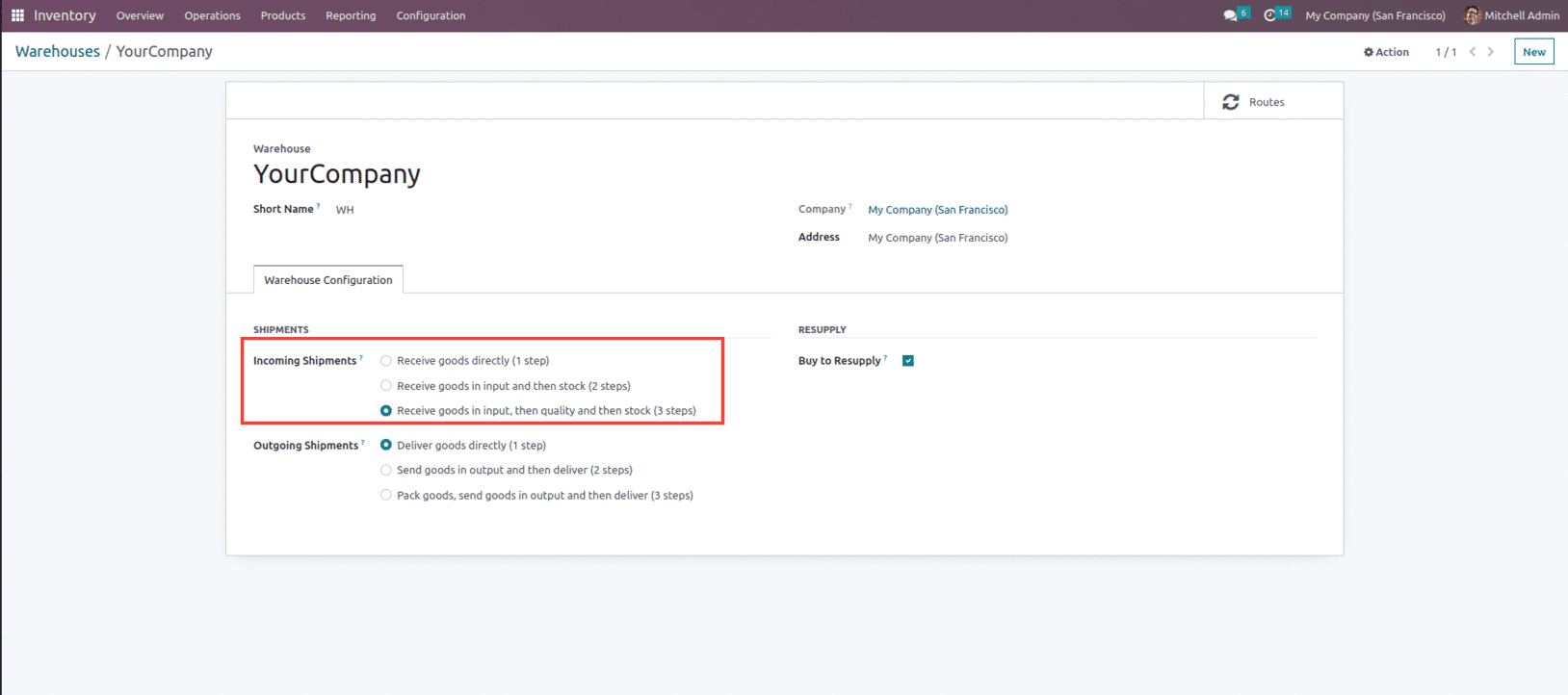 Pull & Push rule in Odoo 16 Inventory App