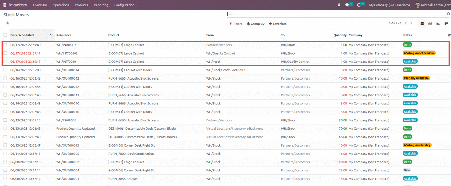 Pull & Push rule in Odoo 16 Inventory App
