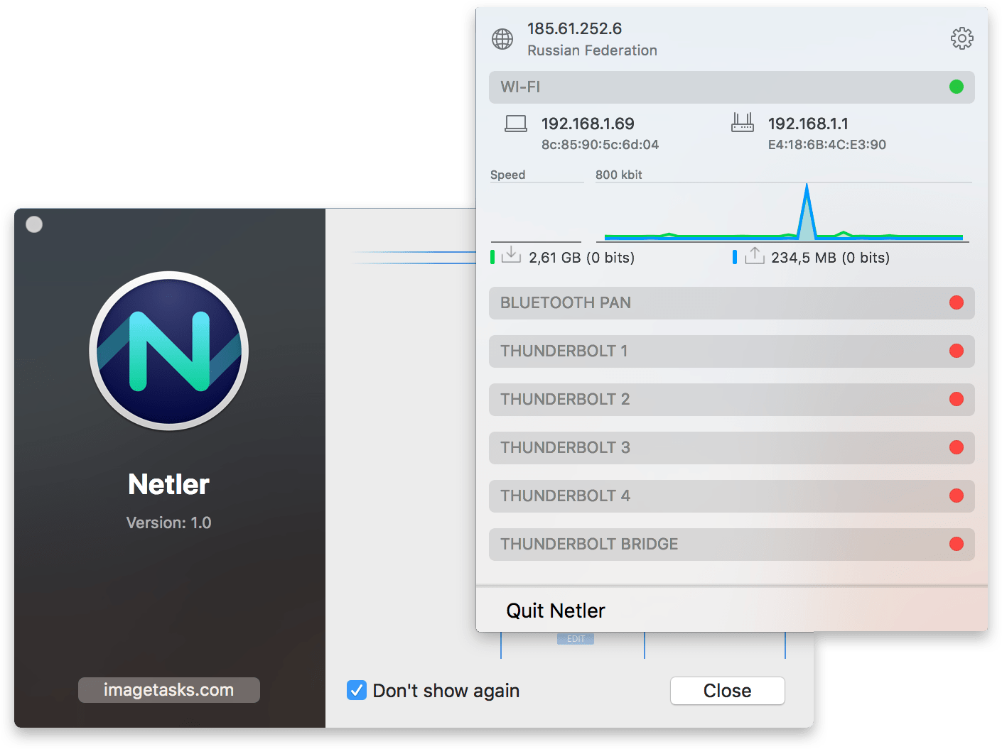 Netler Network Monitor for macOS