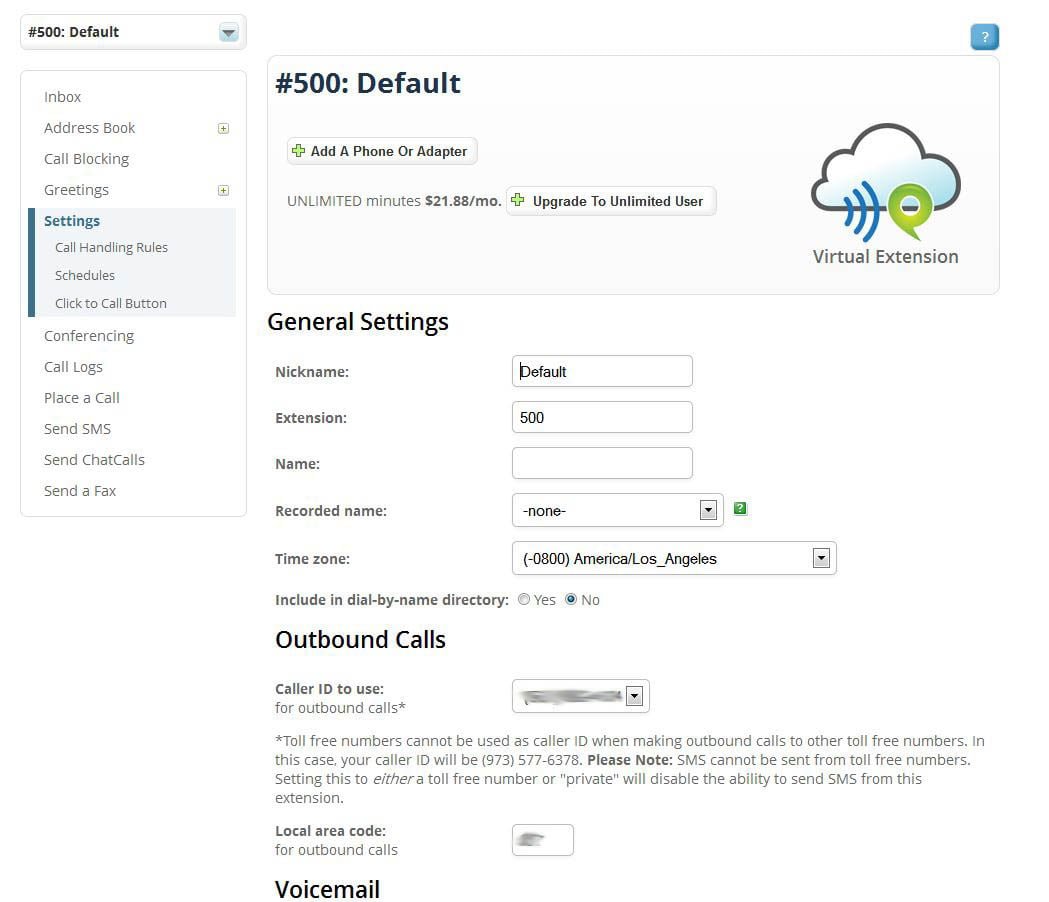 VOIP Interface Extensions Email Hosting site Hosting Phone