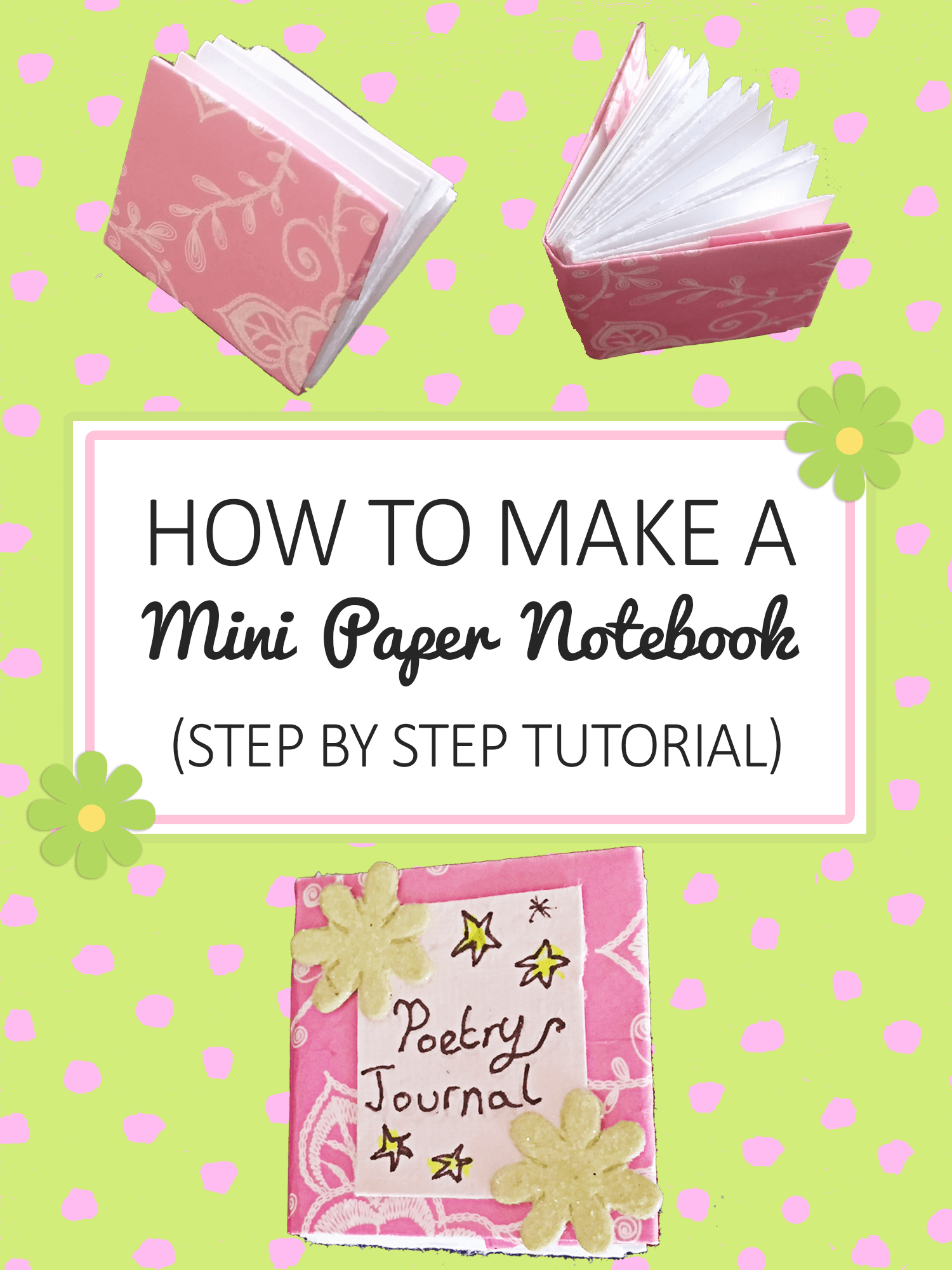 How to Make a Mini Paper Notebook Tutorial Imagine Forest