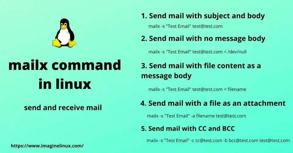 mailx command in linux send and receive mail ImagineLinux