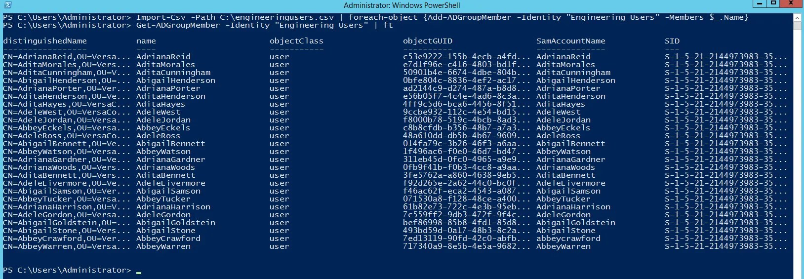 Add Users to AD Groups via ADDADGroupMember Cmdlet