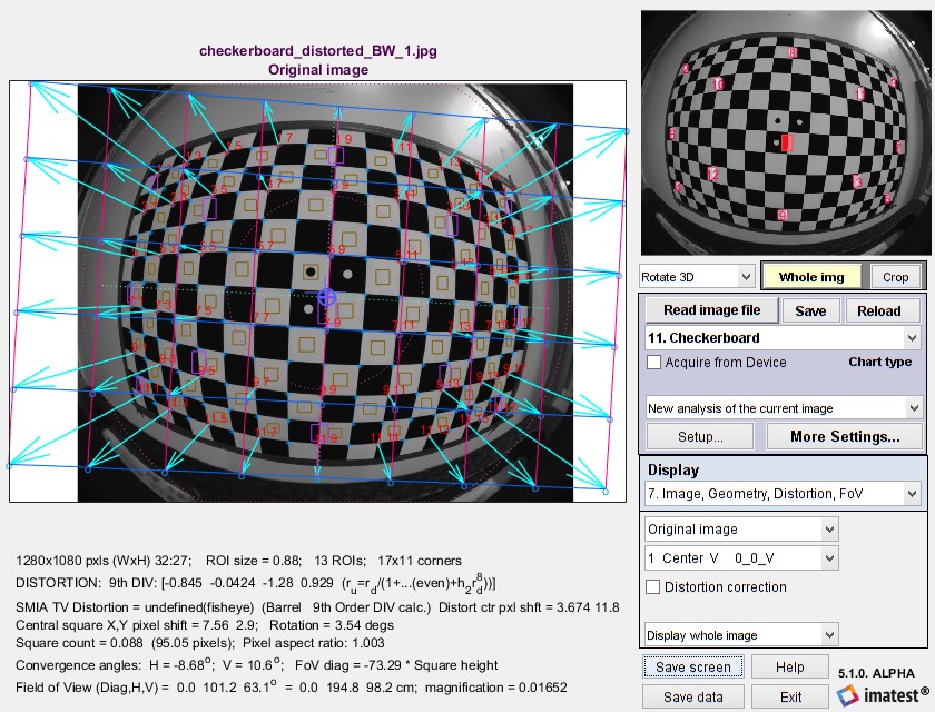Distortion methods and modules Imatest