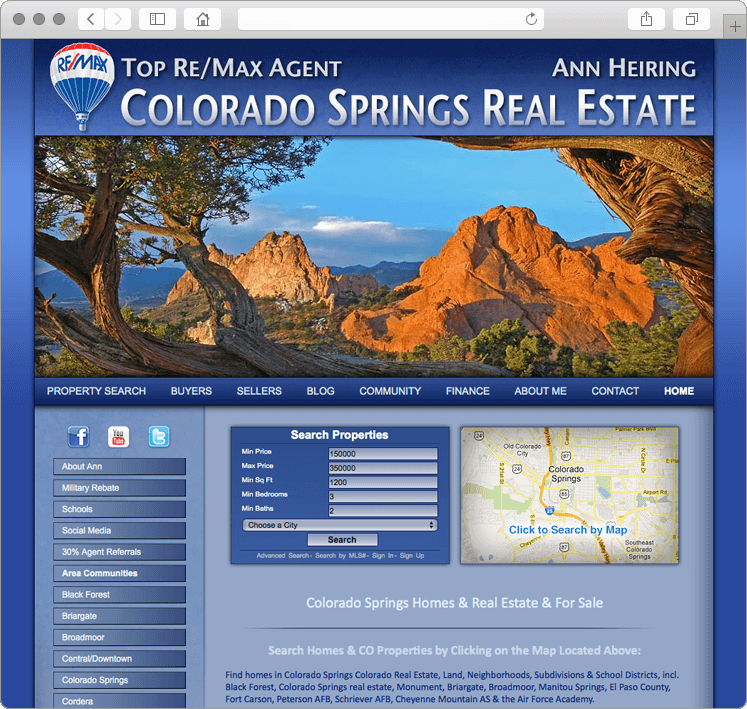 Colorado Springs Real Estate site Design