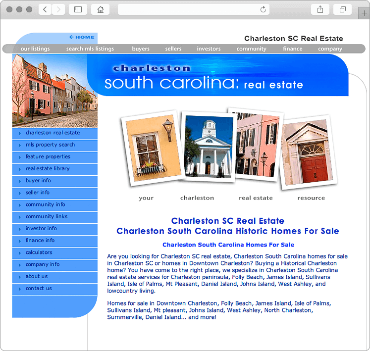 Charleston SC Real Estate site