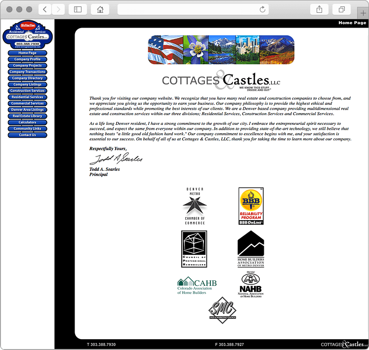 Colorado Real Estate Developer site Design