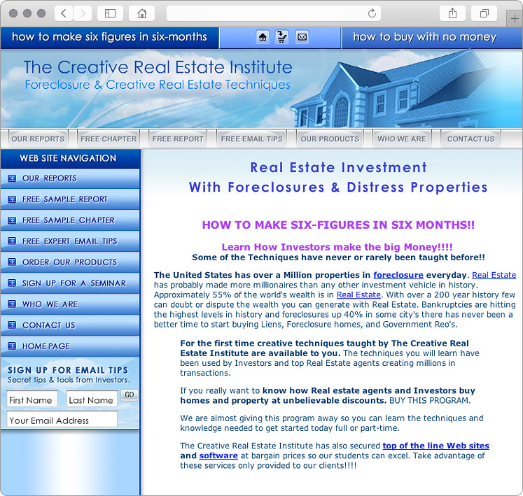 Foreclosure Distress Sales Real Estate Investment site