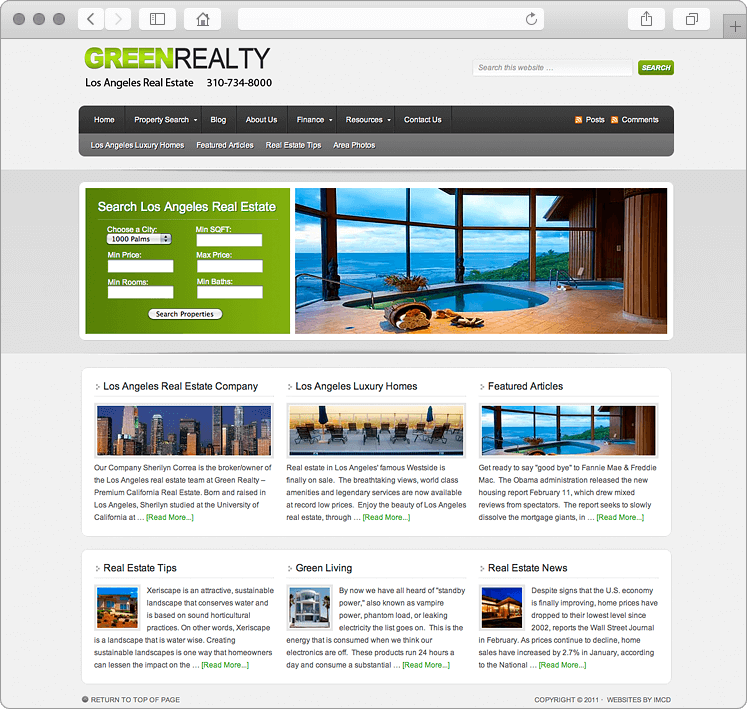 Los Angeles California Real Estate Company site
