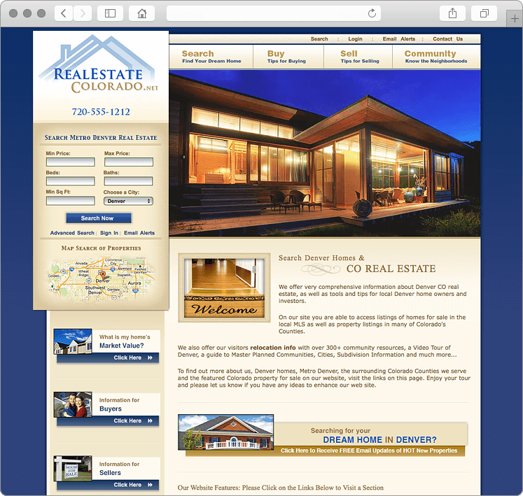 Colorado Real Estate Company site Design