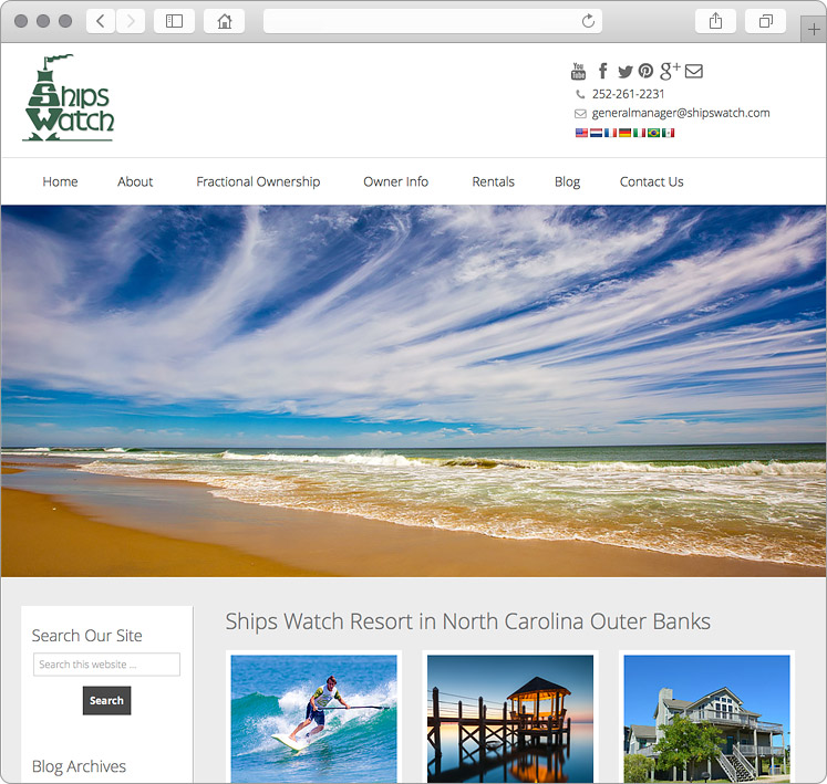 Outer Banks North Carolina Resort Real Estate site