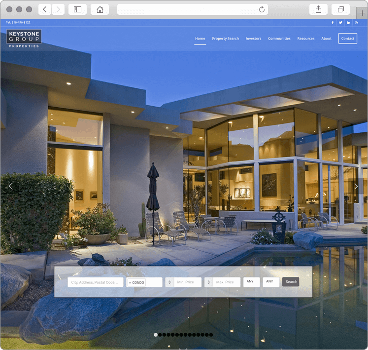 Southern California Real Estate Company Custom  Design