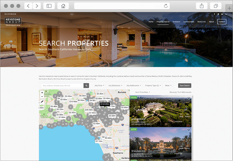 Southern California Real Estate Company Custom  Design