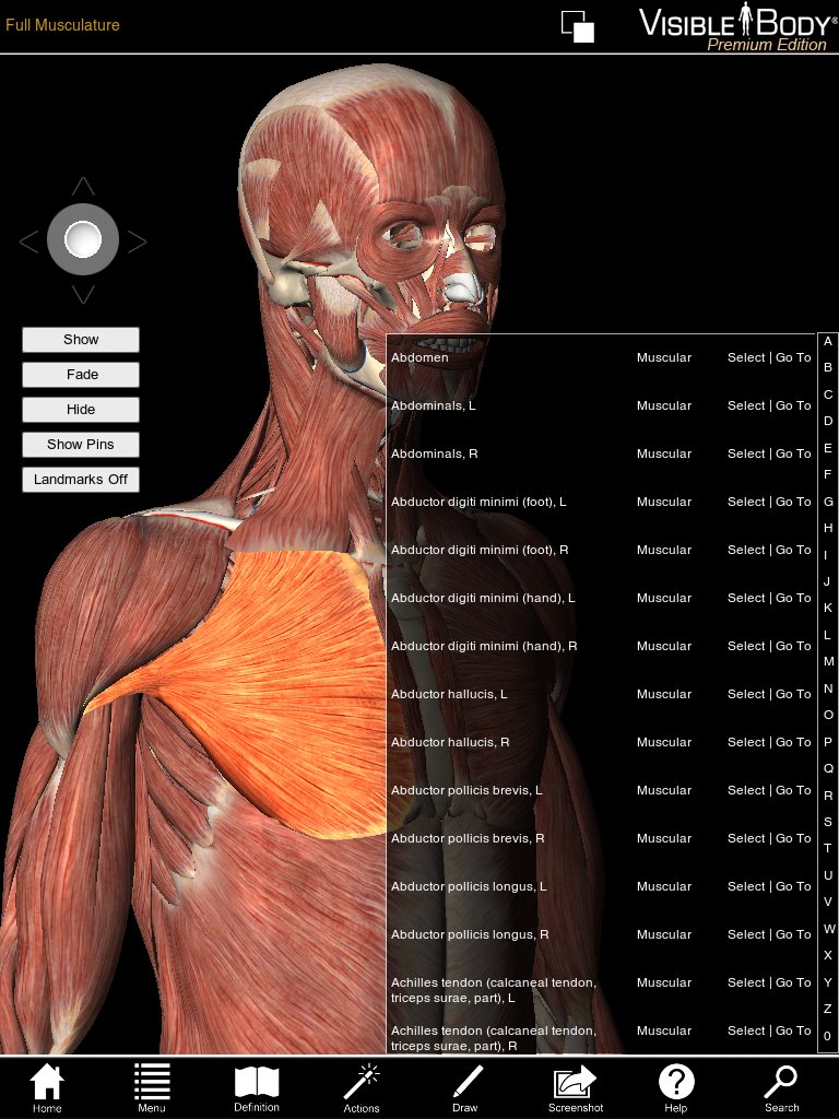 3D Muscular Premium Anatomy for iPad pushes boundary for anatomy apps