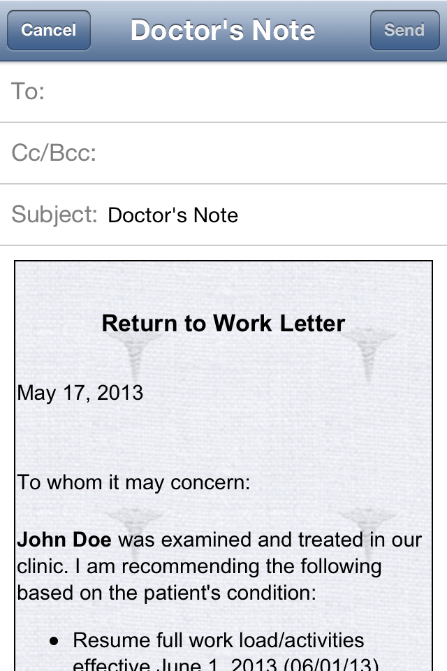 Doctor’s Note iphone and ipad medical app review