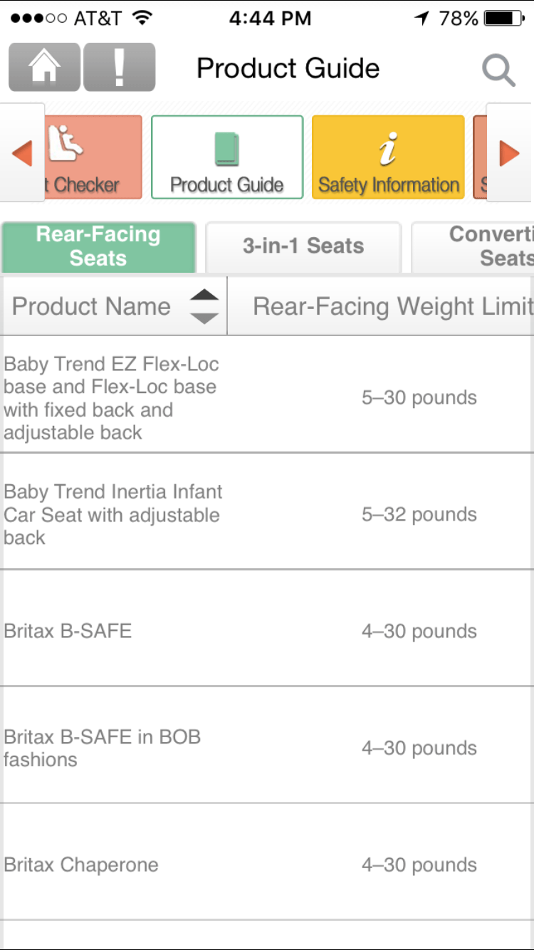 Review Car Seat Check app from American Academy of Pediatrics