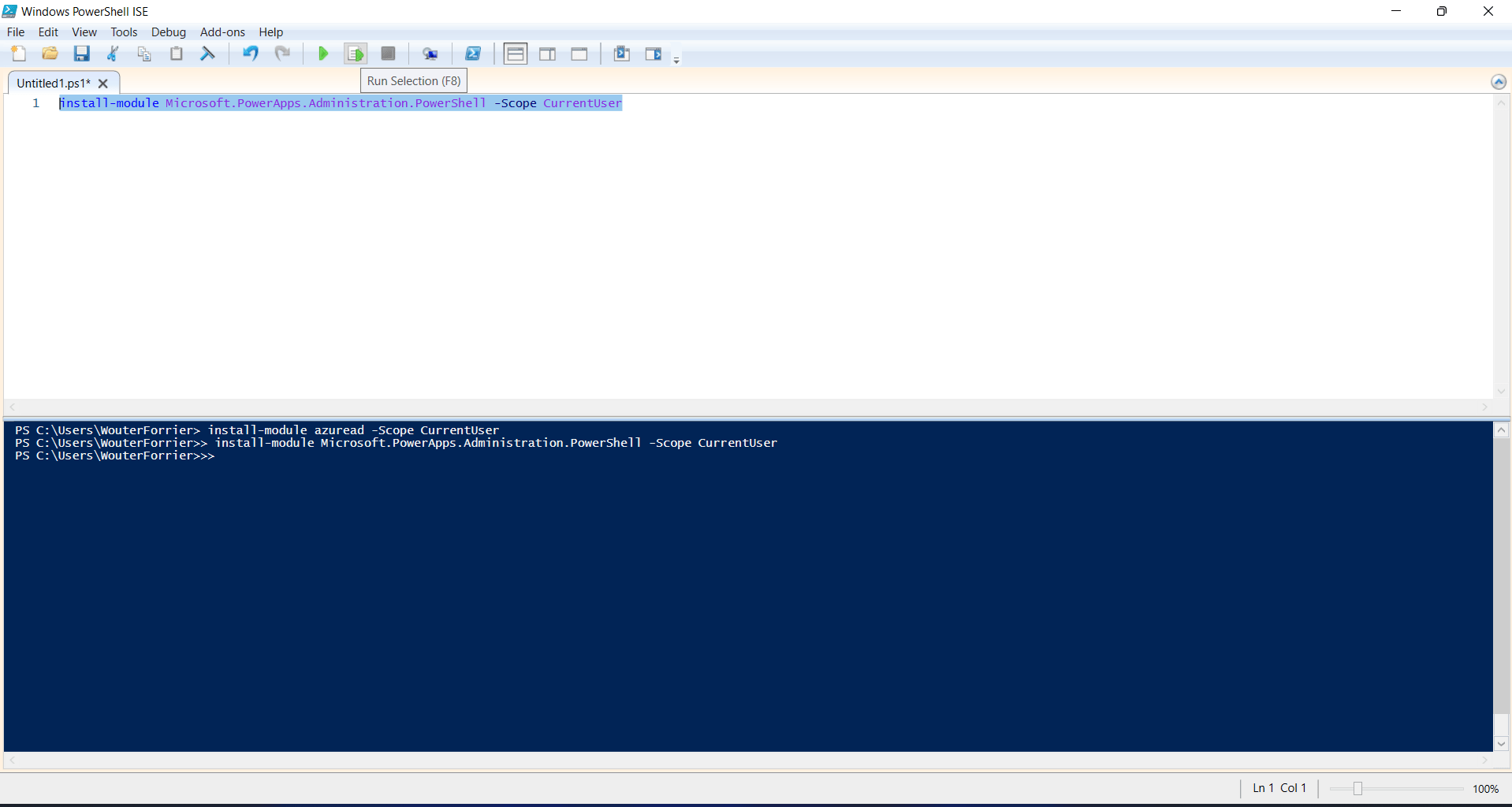 Install PowerShell modules without admin rights Imenos