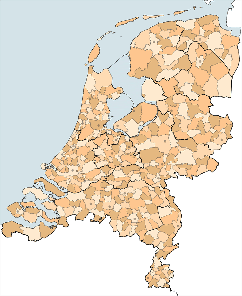 Kaart Nederland Bewerken Foto's GEMEENTEKAART NEDERLAND PDF