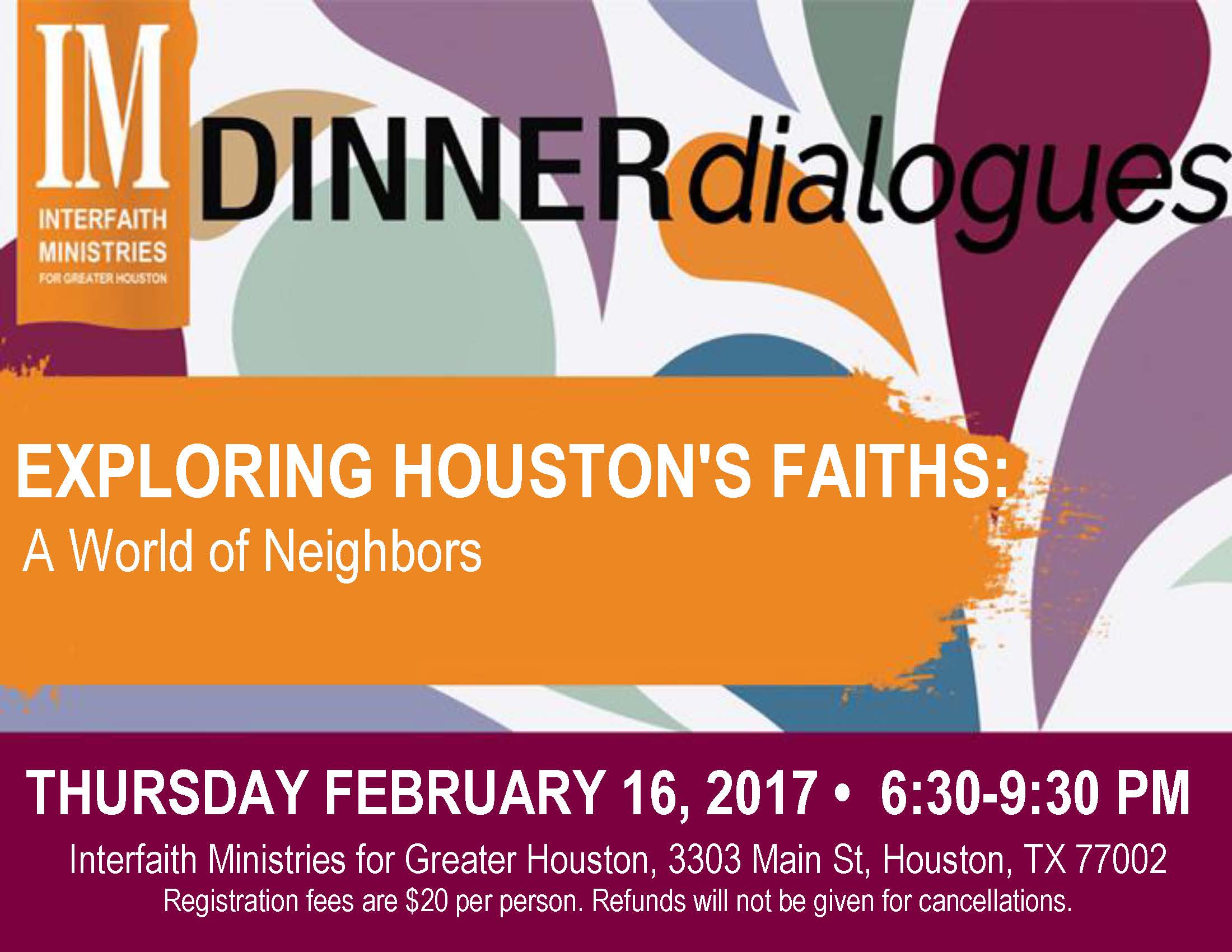Dinner Dialogue "Exploring Houston's Faiths A World of