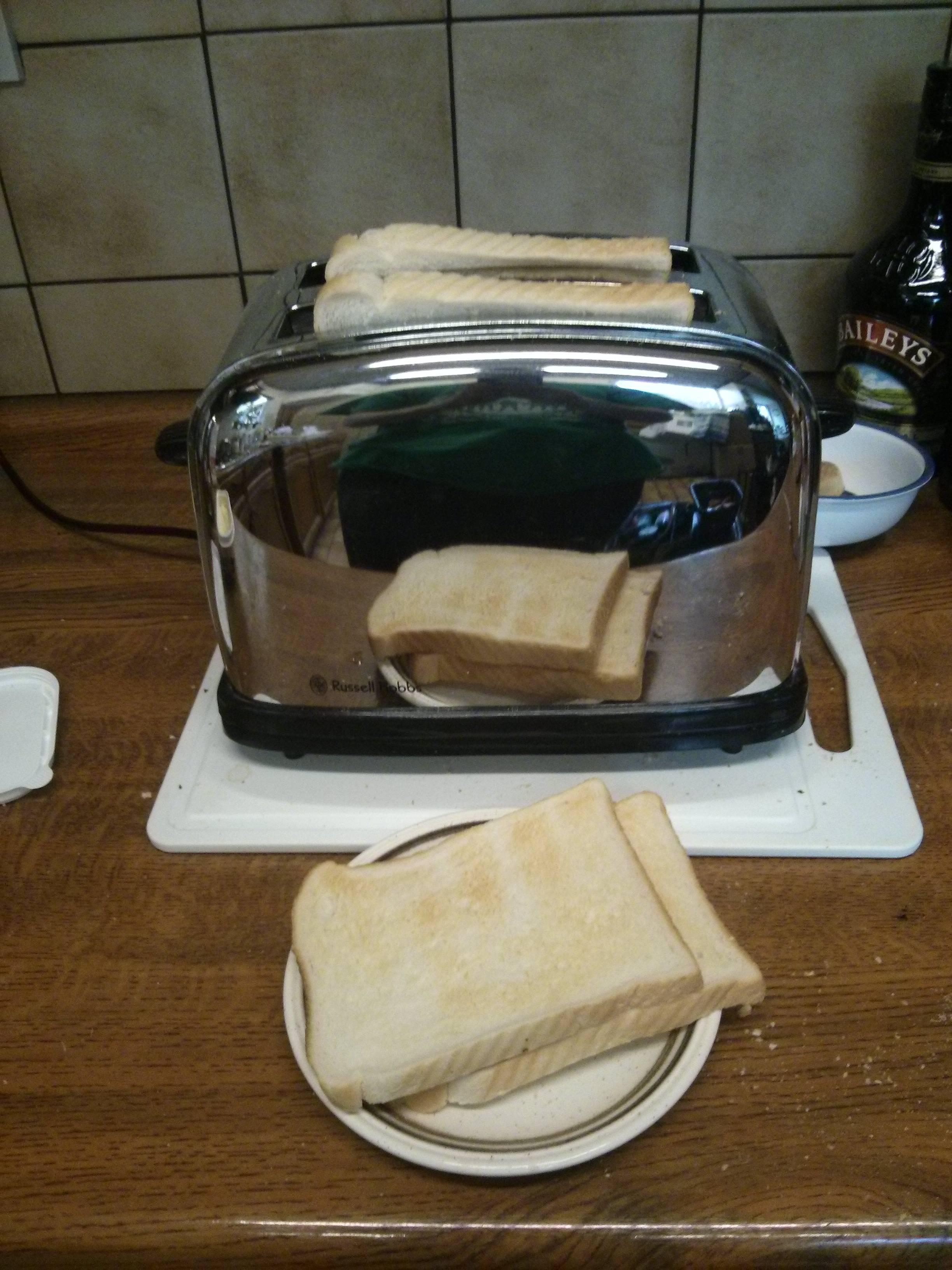 My large Warburtons bread I bought is too big to fit in my toaster. r