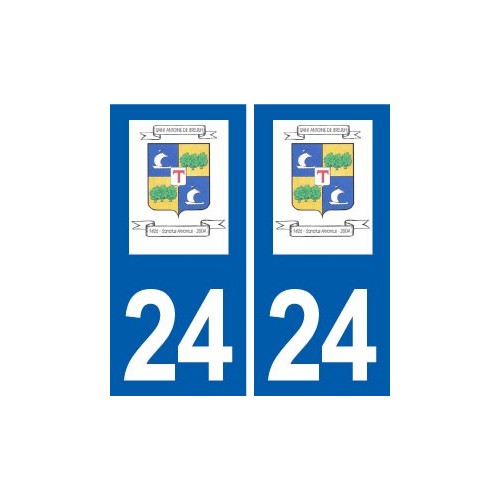24 SaintAntoinedeBreuilh logo autocollant plaque stickers département eBay