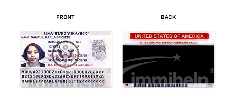B1 B2 Visa Border Crossing Card Number Location Număr Blog