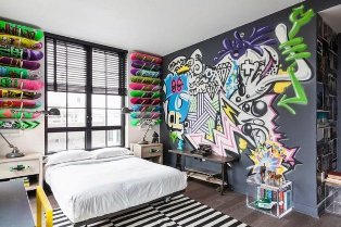 Les Graffitis Muraux Un Style Ideal Pour Une Chambre A Coucher Immo Topics Fr Blog Immobilier