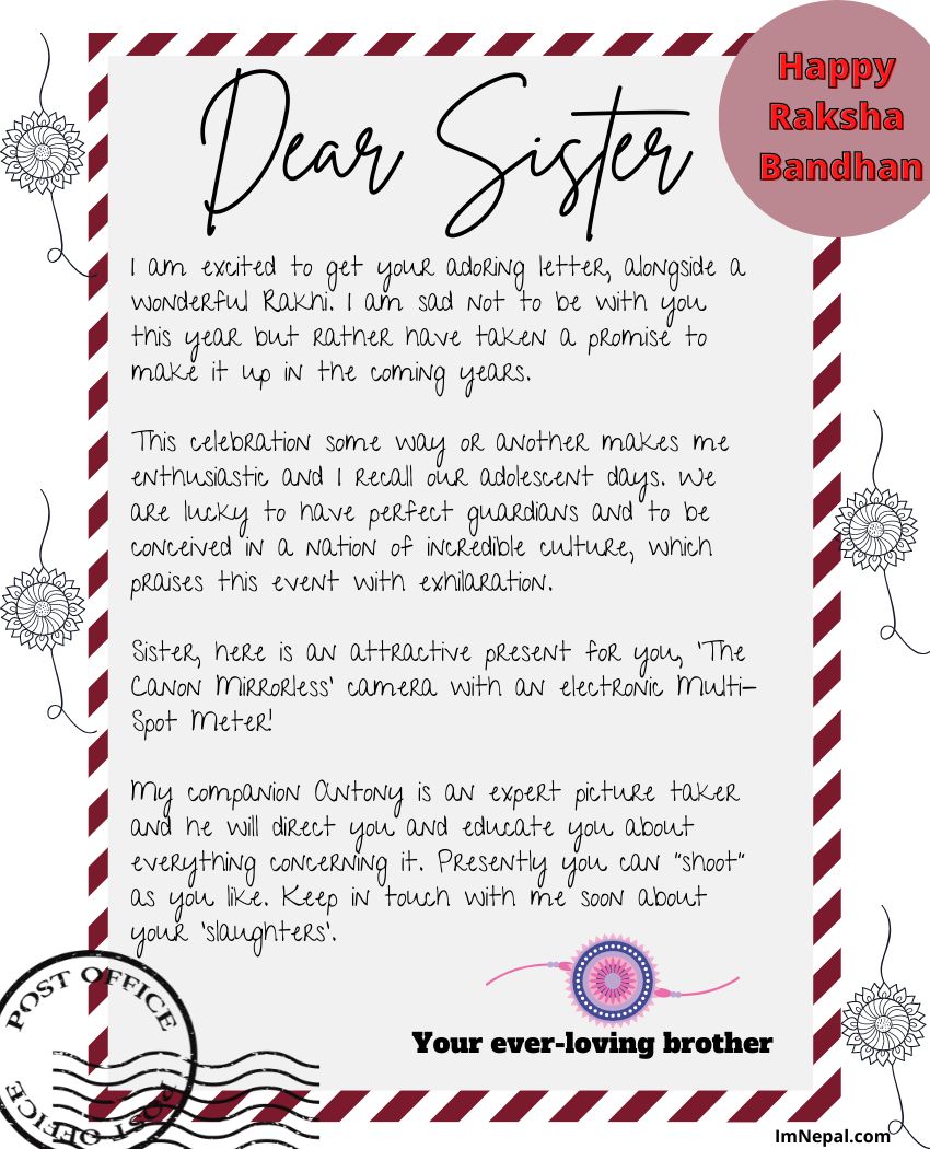 How To Write Raksha Bandhan Letter To Sister Tips Brother