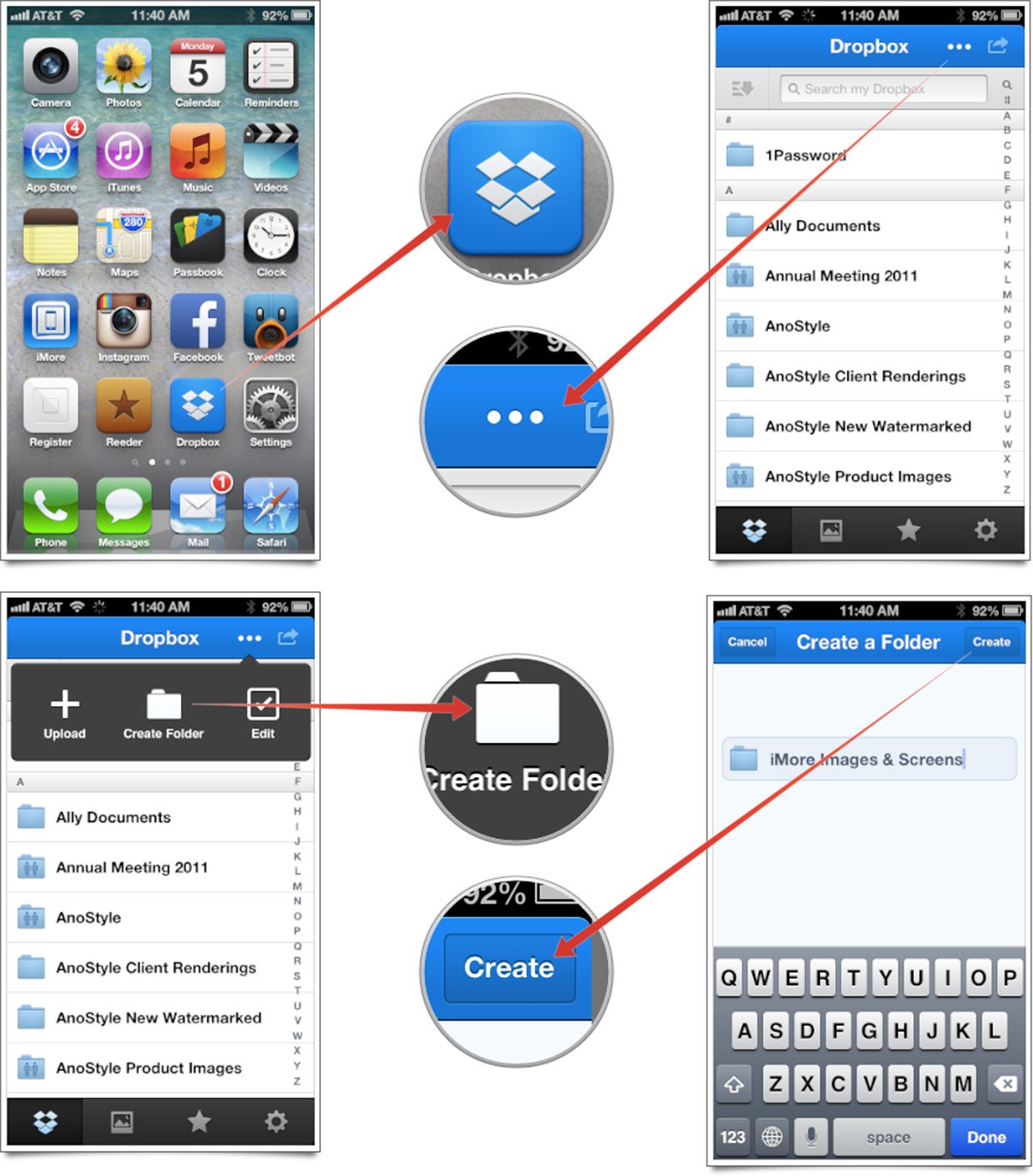 How to create a new folder in Dropbox for iOS iMore