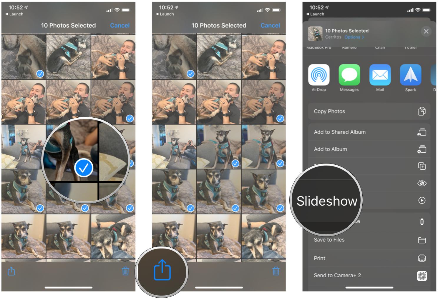 How to use the Photos app for slideshows, setting wallpaper, and