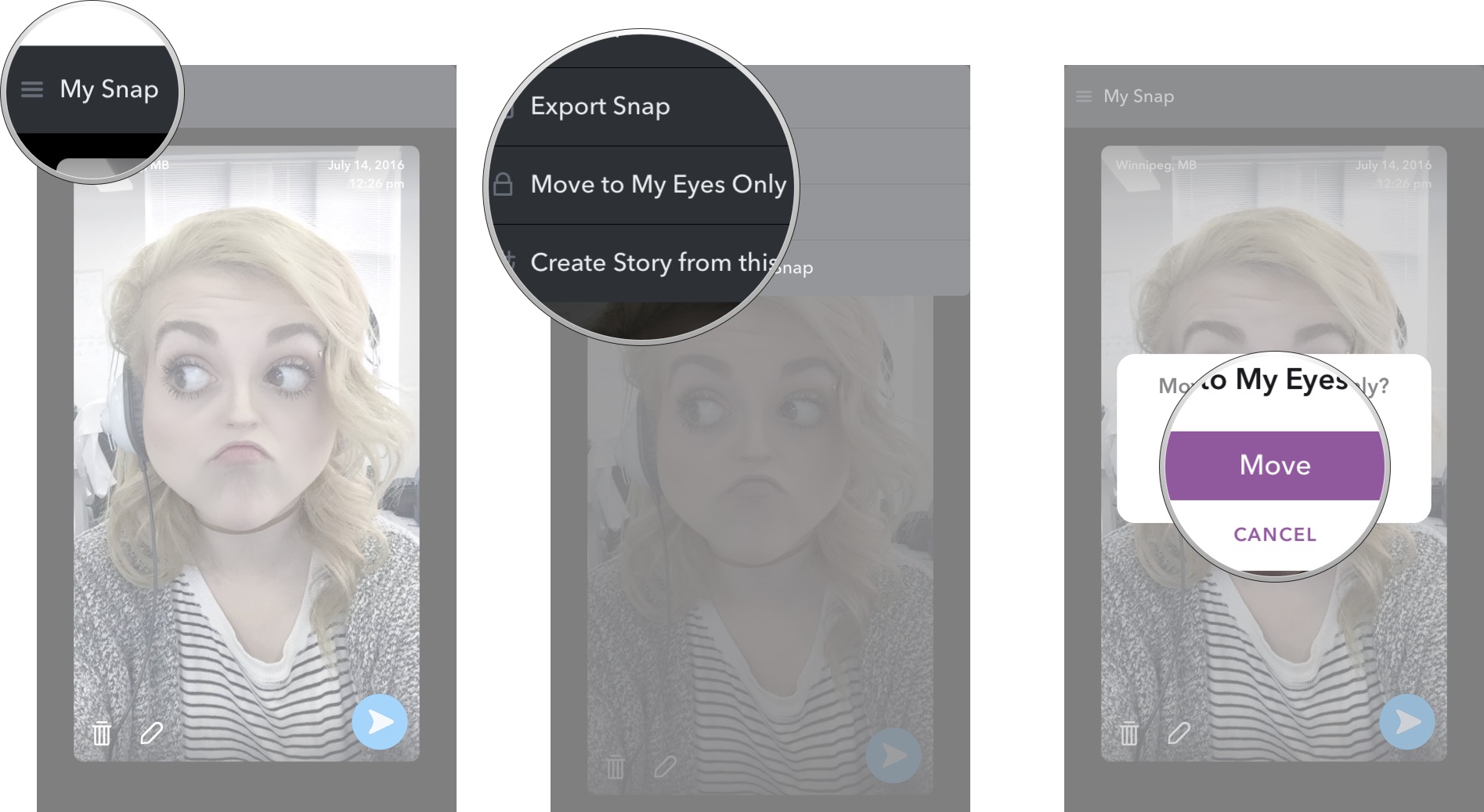 This video tutorial will show you how to make my eyes only on snapchat using new updated snapchat app of 2020. How Use Memories On Snapchat Imore