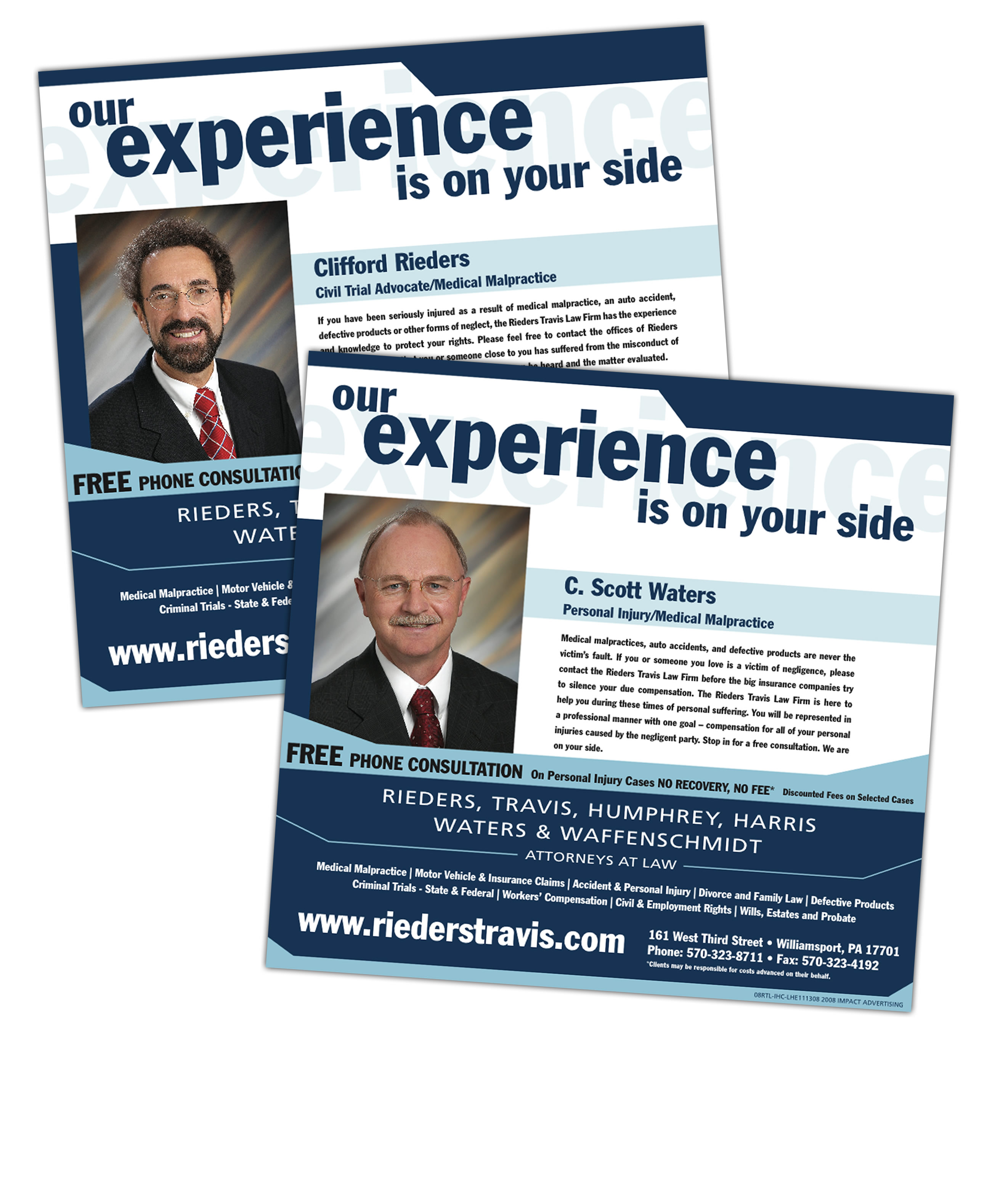 Rieders Law Firm Print Design Impact Advertising