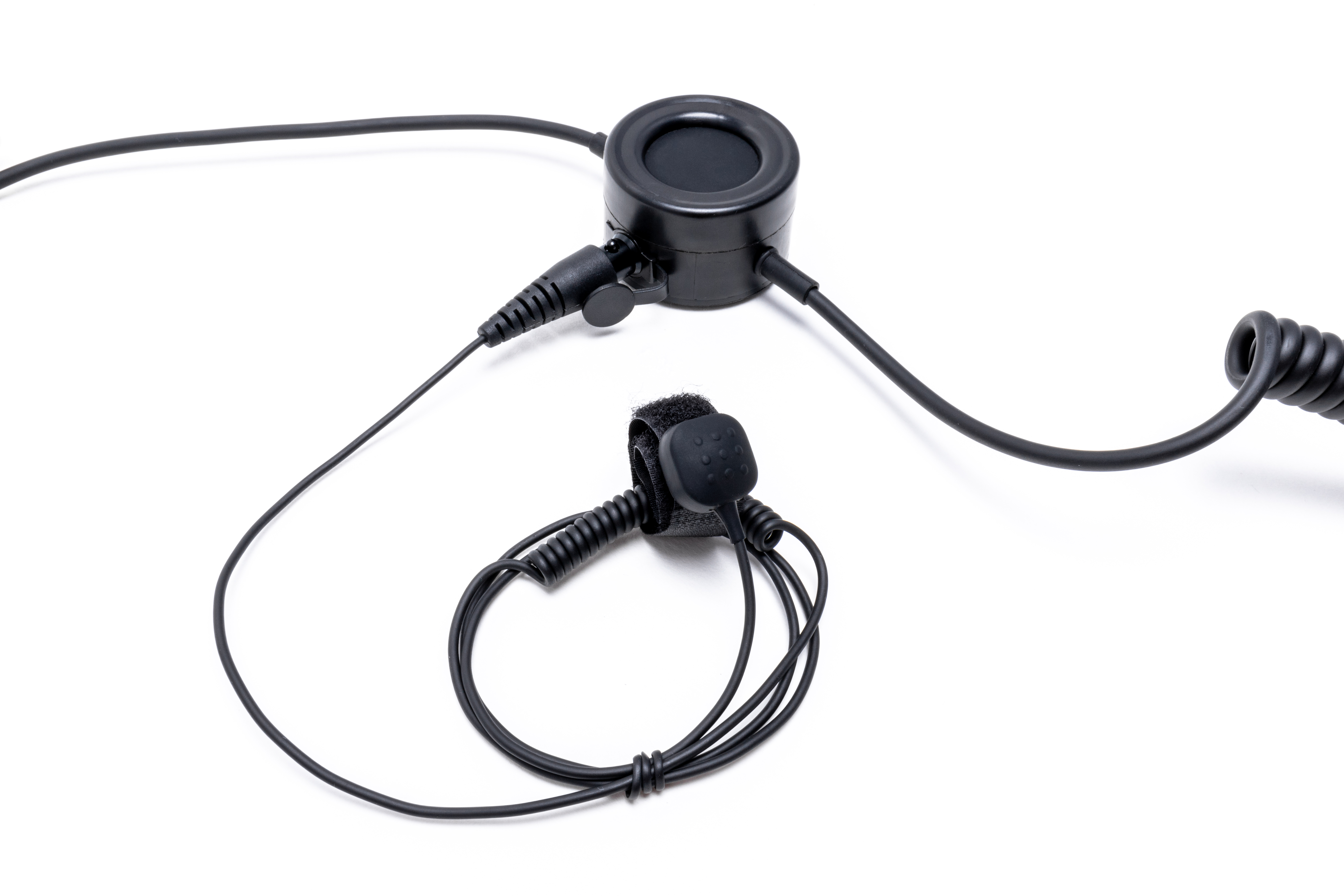 Heavy Duty Throat Mic for TwoWay Radio with Ring Finger PTT Switch